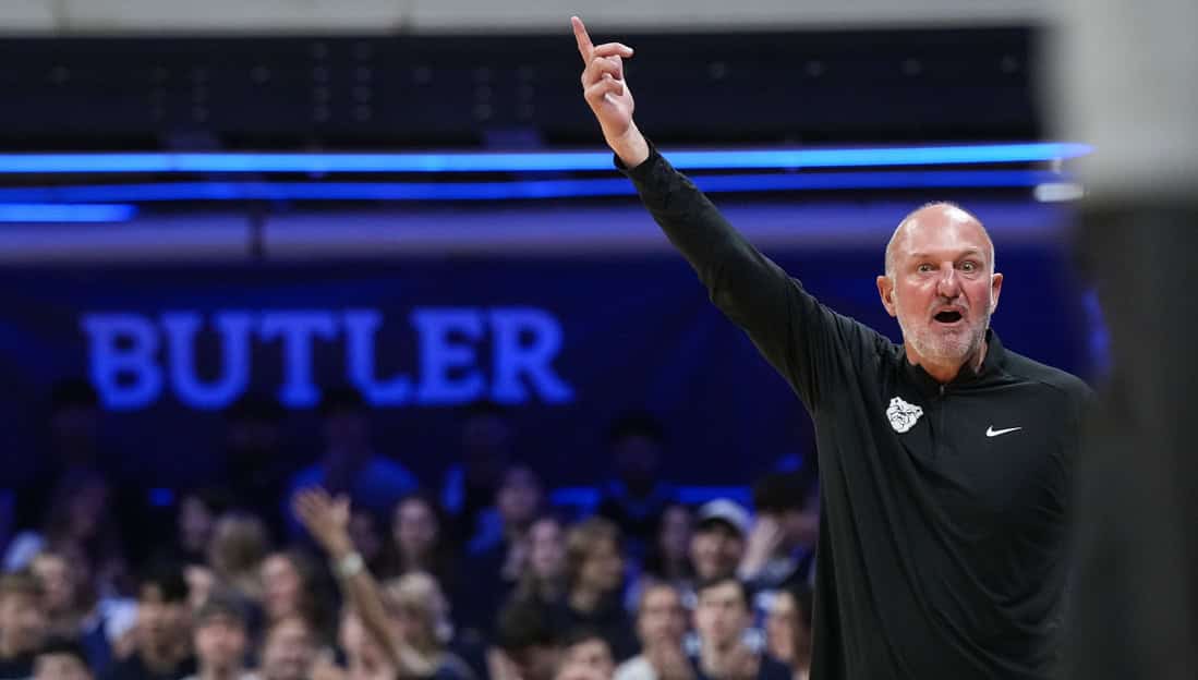 Butler Coach Celebrating