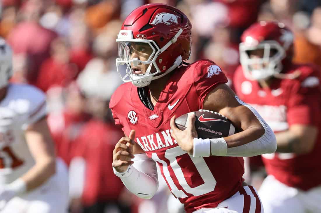 Arkansas Player with the ball