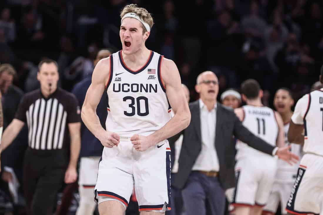 Uconn Player Celebrating