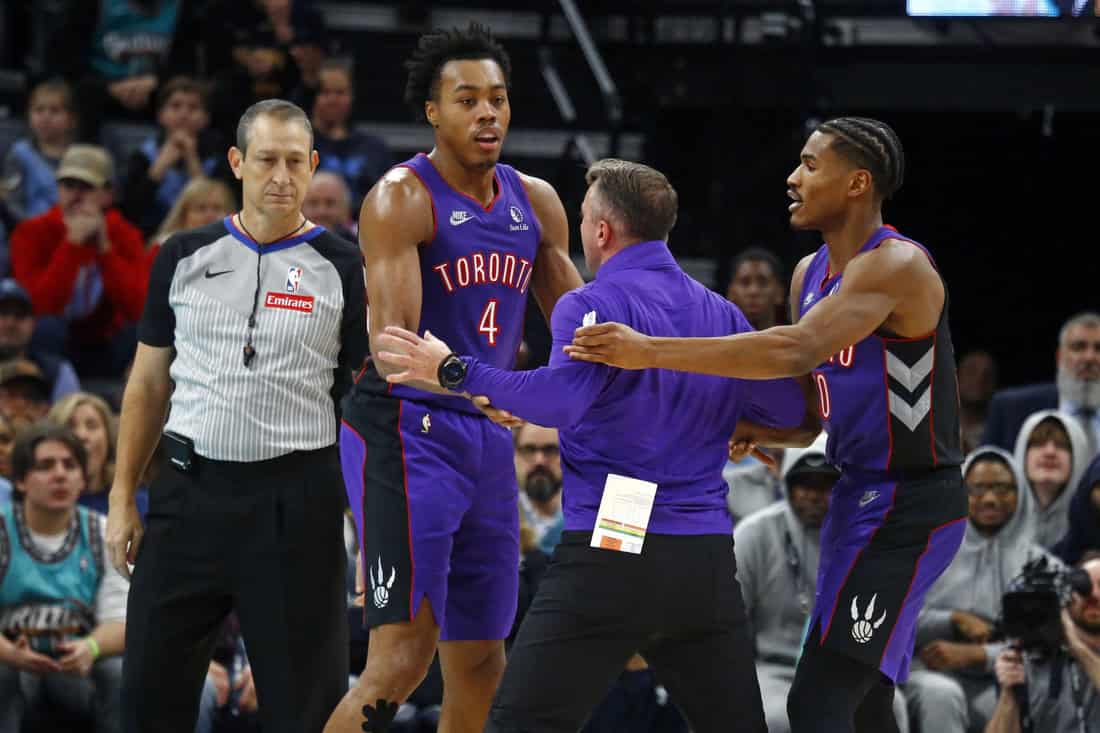 Raptors Players Celebrating