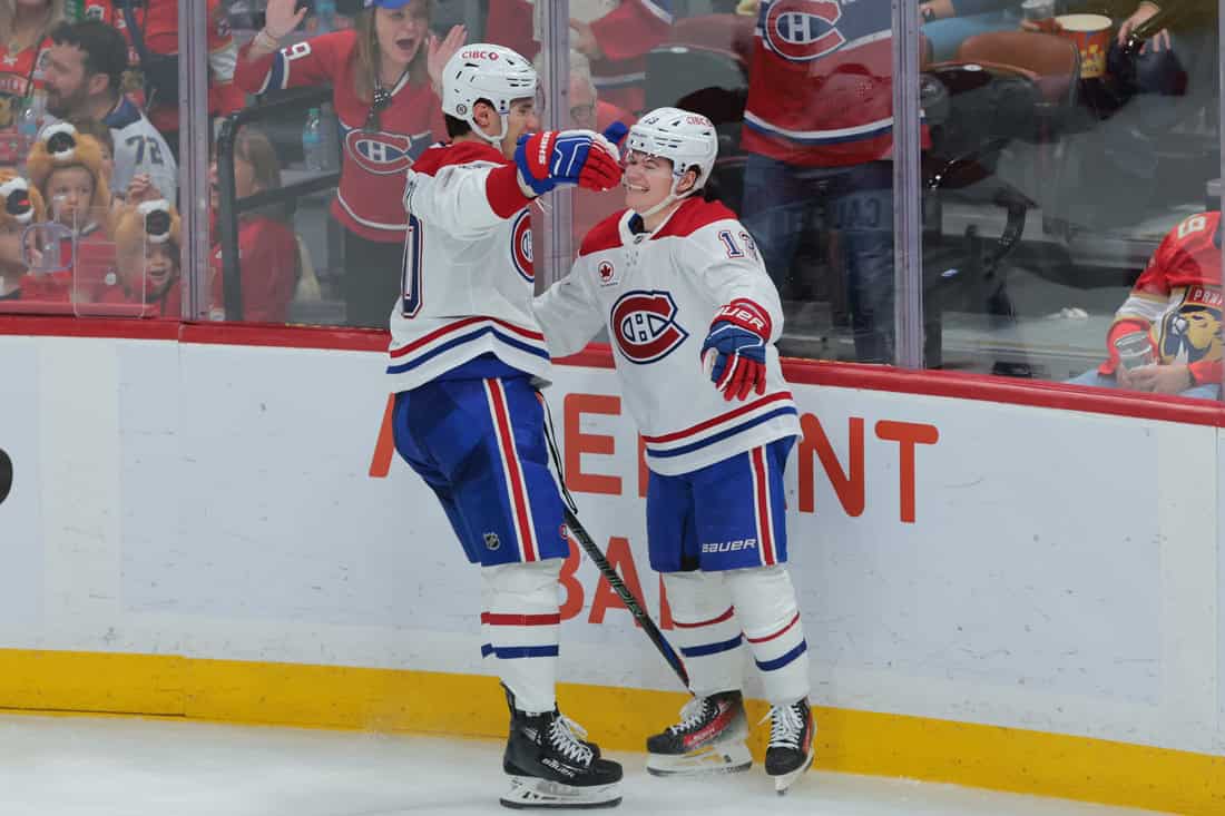 Canadiens Players Celebrating