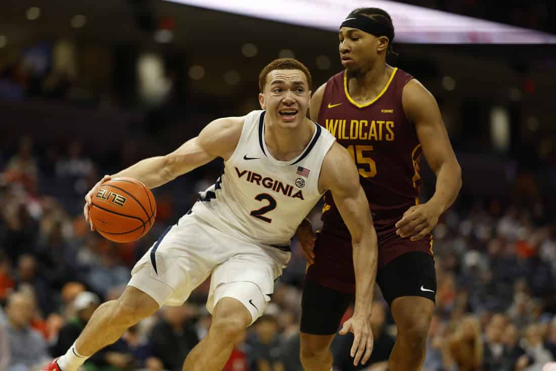 Virginia player dribbling