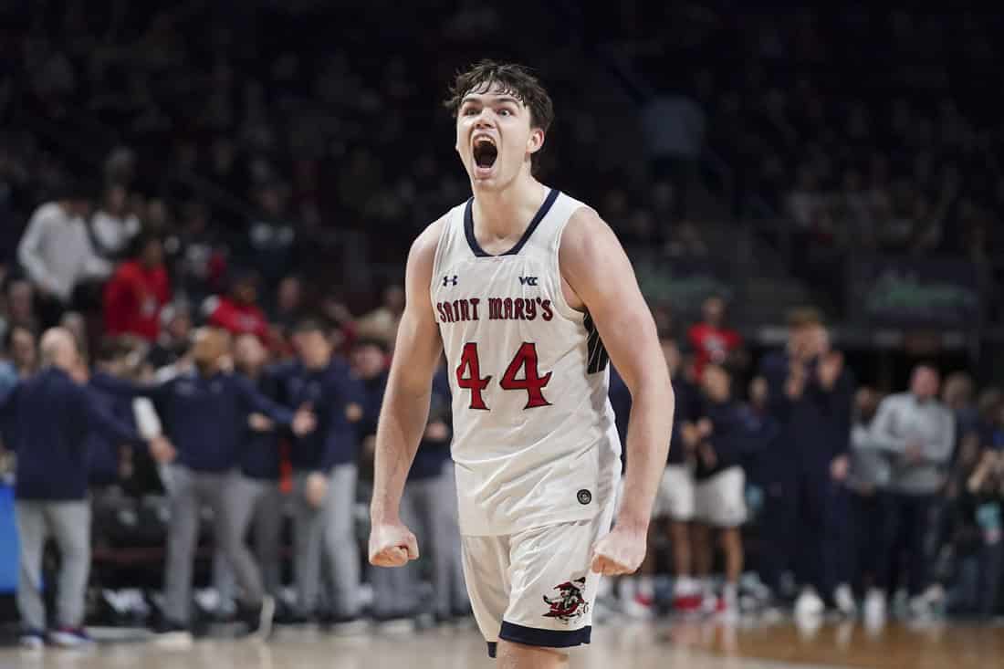 Saint Mary's Player Celebrating