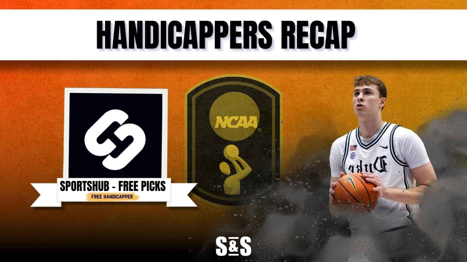 Handicappers Recap NCAA 1